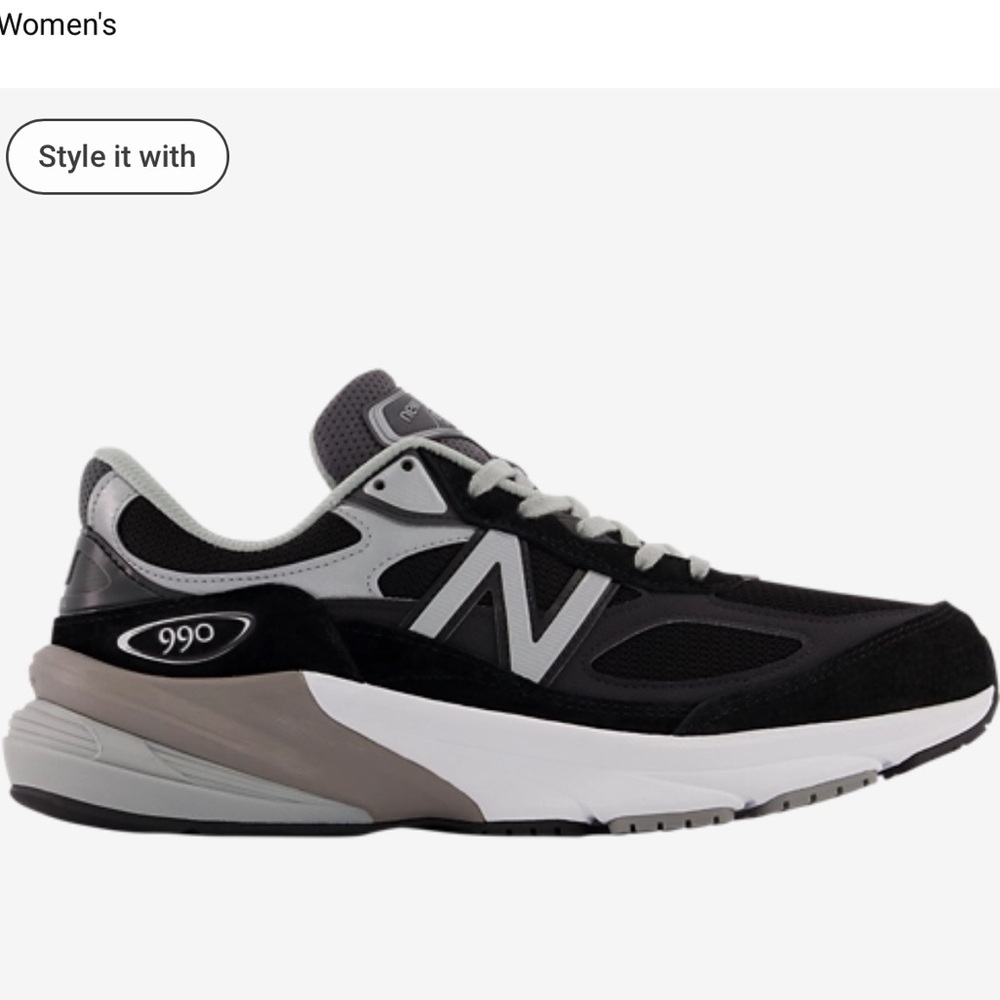 New Balance 990v6 MiUSA Black Grey White (Women's)
W990BK6 New